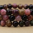 thumbnail image 3 of Natural Multicolor Tourmaline Gemstone 8mm Round Beads Healing Crystals Stretch Bracelet 7 Inch Unisex, 3 of 4