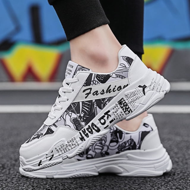 LSLJS Espadrilles pour Hommes, Chaussures Décontractées de Mode pour Hommes à Motif Graffiti Confortables et Respirantes, Espadrilles Basses