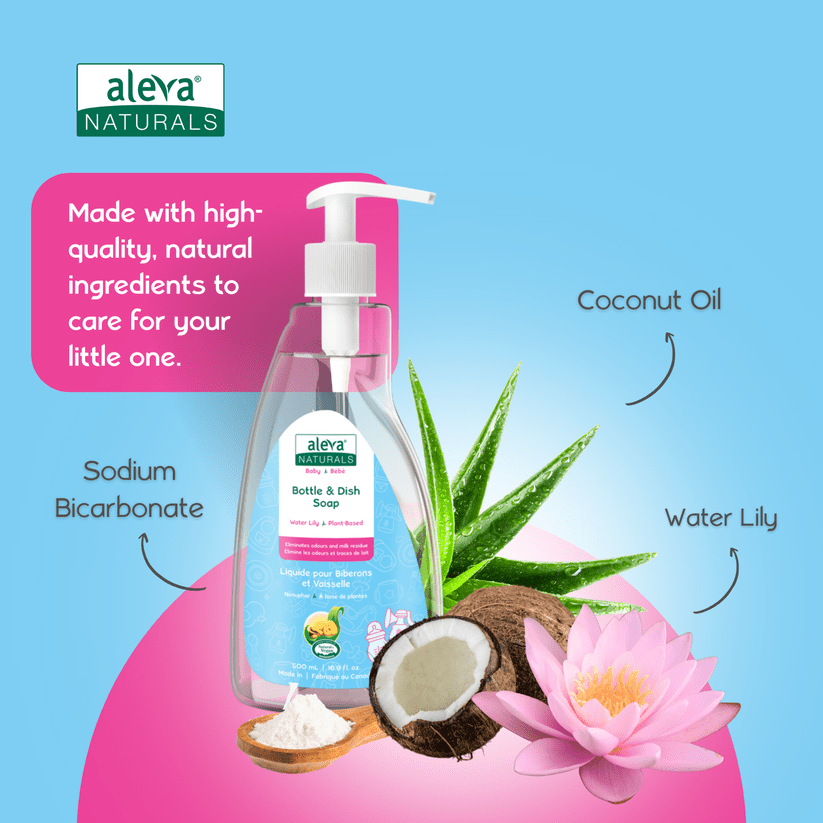Aleva Naturals Bottle & Dish Liquid, Water Lily Scent - 500ml