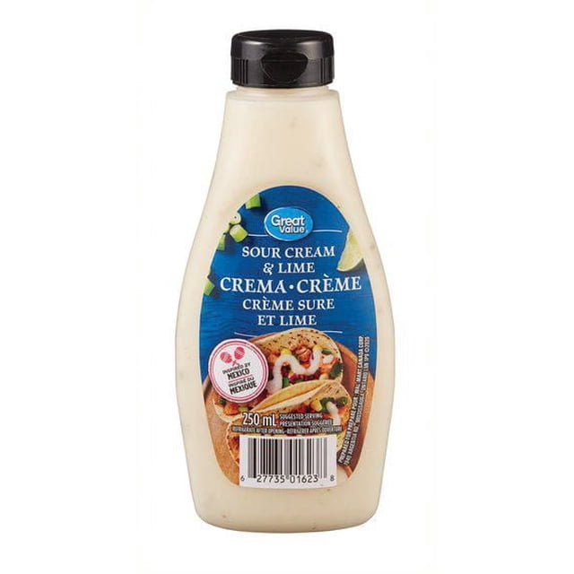 Great Value Sour Cream and Lime Creme - Inspired by Mexico 250 ml