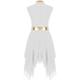 thumbnail image 3 of MSemis Robe de Danse de Louange Sans Manches pour Filles Enfants, Robe de Culte Liturgique, Costume, Robe d'Église, Robe Longue 6-16 Ans Blanc 10, 3 of 6