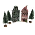 thumbnail image 2 of Holiday Time 5 Pack Village Set Decor, Tinsel Tree & Paper House Decor Set, 2 of 6