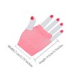 thumbnail image 3 of Unique Bargains Ladies Magenta Fish Net Fingerless Short Gloves Pair M, 3 of 5