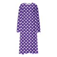 thumbnail image 5 of Mgmyaa Nuisette pour Femme à Manches Longues, Col Ras du Cou, Chemise de Nuit Imprimée, Longue Tenue de Détente, Robe Maxi Décontractée de Détente, Robes de Maison, 5 of 5