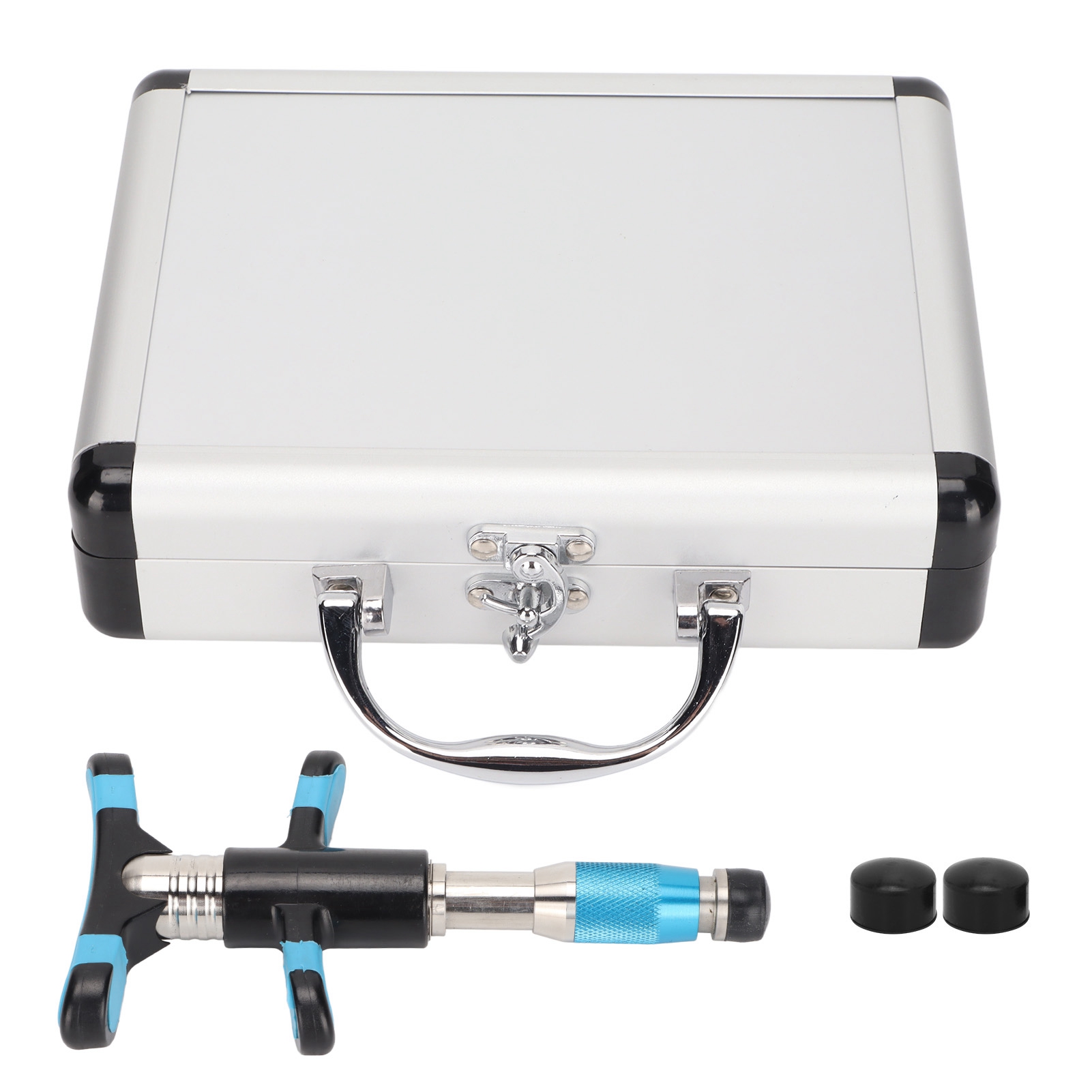 Masseur Ajustable Chiropratique, Outil de Réglage Chiropratique avec Boîte de Rangement pour la Maison Bleu, Noir