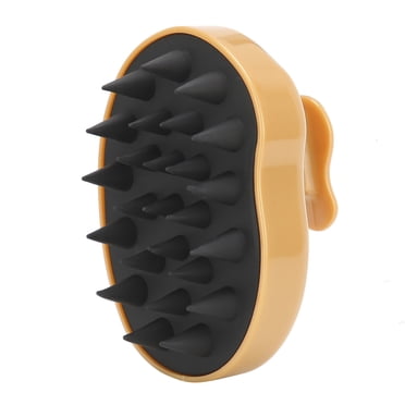 Scalp Massager Brush, Portable Exquisite Workmanship Small Size Hair Scrubber  For Home For Traveling Pink,Black,Light Brown,Purple