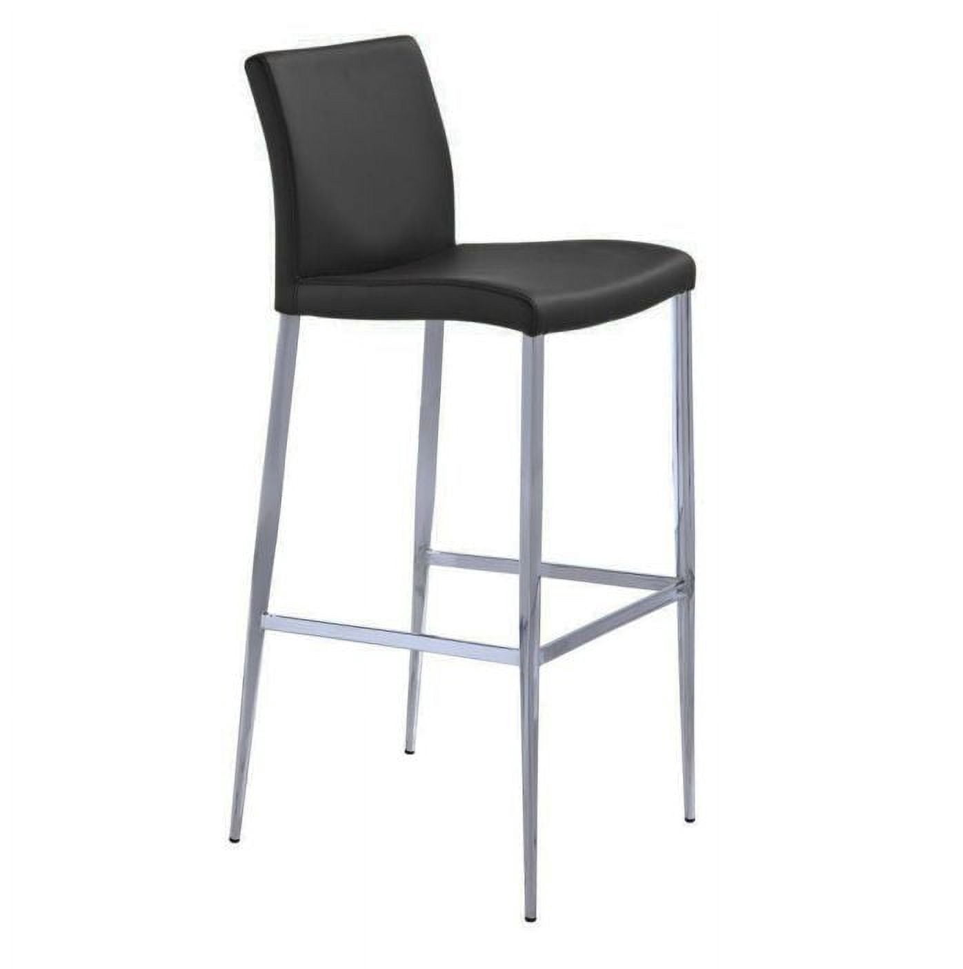 Tabouret Noir Avec Structure En Métal