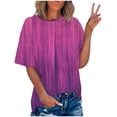 thumbnail image 2 of Wolfast T-Shirts pour Femmes Mode T-Shirt Imprimé Manches Courtes Blouse Col Rond Hauts Décontractés Manches Courtes Blouses pour Femmes, 2 of 9
