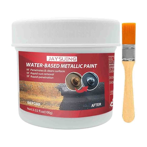 Yhmxh Dissolvant de Rouille Sans BPA, Inhibiteur de Rouille à Base d'Eau, Apprêts de Peinture Automobile Multi-Usages, avec Brosse 100ml Fournitures de Nettoyage