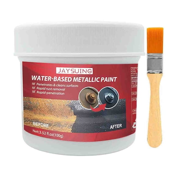 Kyusrd Soldes d'Été sur Tout! Dissolvant de Rouille Métallique, Inhibiteur de Rouille pour Peinture Métallique à Base d'Eau, Apprêts de Peinture Automobile Antirouille Polyvalents, Peinture Automobile Antirouille, avec Pinceau 100 ml