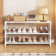 thumbnail image 2 of Sentmoon Shoe Rack for Entryway Shoe Rack for Dorm Shoe Rack Shoe Rack Storage Organizer with 3 Tiers Metal Shelves for Bedroom Closets Entry Dorm Room, 2 of 7