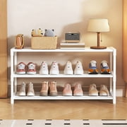 18"Shoe Rack Organizer for Closet Floor,2 Tier Shoe Storage Organizer Wide Shoe Shelf for Closet Entryway Bedroom ,Shoe Rack Storage Organizer with Metal Shelves for Bedroom Closets Entry Dorm Room