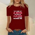 thumbnail image 2 of Pompotops Mode Femmes Tops Funny Printe CasualFit Tee Shirts Blouse Chemise Imprimée, 2 of 5