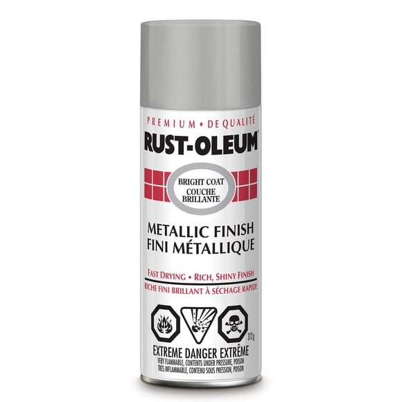 Rust-Oleum Premium Bright Coat Aerosol Spray Paint, Metallic Finish 312g