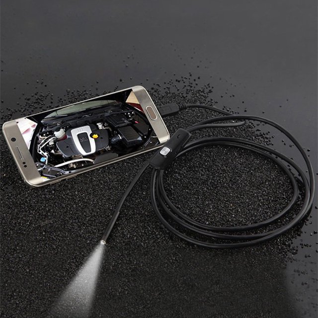 Phone Borescope Hd Phone Endoscope Usb Borescope Phone Accessories 7mm HD Phone Endoscope With Flexible Wire Lightweight Multifunctional Waterproof USB Endoscope
