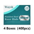 thumbnail image 2 of Waysh Safety Razor Blades, 400 Count for Smooth Shave, 2 of 11