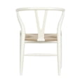 thumbnail image 2 of Heavenly Collection | Wishbone Wood Dining Chair Set of 2 for Kitchen or Dining Room - White, 2 of 9