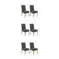 thumbnail image 4 of Youkk 2pcs/set Dirt-proof Velvet Chair Covers - Exquisite Craft Elastic Belt Machine Washable Dining Room Grey 2 pcs 3Set, 4 of 6