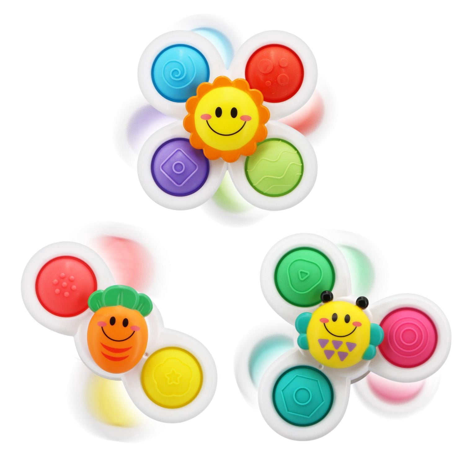Spark Create Imagine Ensemble de Fidget Spinner pour Tout-Petits Jouets Sensoriels pour Jeu dans l'Eau Ou à Sec, 12 Mois +