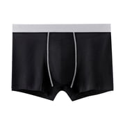 FhsagQ Underwear Men's Underwear Briefs Cotton Super Fit Men's Underwear Plus Size Guy Shorts Breathable 3D Seamless Youth All Four Cornered Pants Men Underwear with Pouch Hole Black XXXXXL