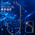 thumbnail image 3 of 100pcs Fishing Hooks High Carbon Steel Barbed Hooks Extra Strong Hooks, 3 of 6