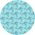 thumbnail image 1 of Ahgly Company Tapis d'Intérieur Lavable en Machine Carré Transitionnel Bleu Tron, 3 Pieds Carré, 1 of 7