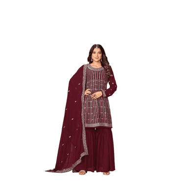 Custom Made Indian Designer Sharara Suits For Women & Girls Heavy Georgette Kurta Kurti Sets