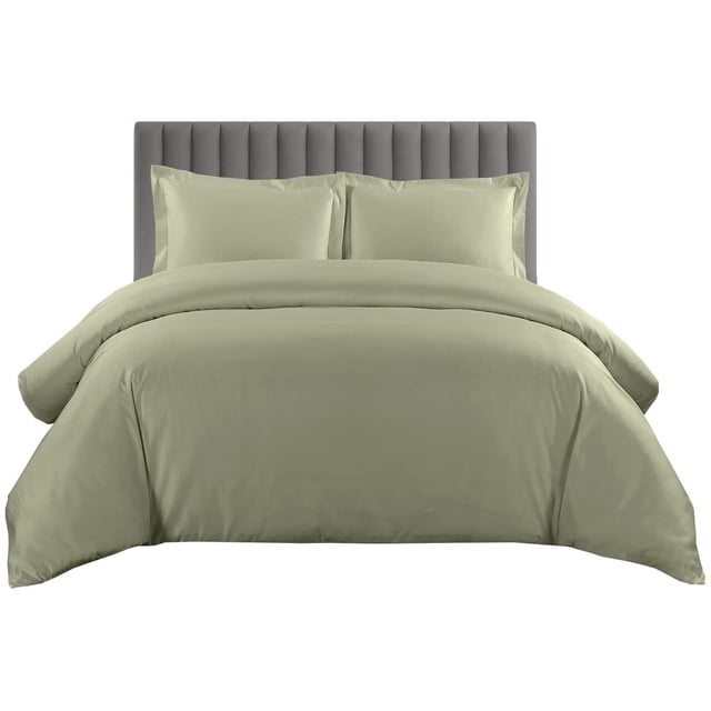 800 TC 100% Egyptian Cotton Duvet Cover Zipper Closur Ultra Soft Durable and Fade Resistant Solid Pattern