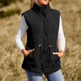 thumbnail image 2 of Mode Femme Gilet en Coton Uni à Simple Boutonnage Ajusté Cardigan Manteau, 2 of 5