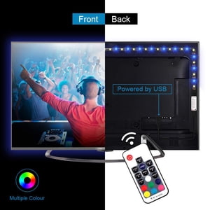 USB LED Strip Lights with RF Remote Control for TV Background Lighting Home Decoration,2M/6.56ft