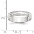 thumbnail image 3 of 10K White Gold 5mm Light Weight Milgrain Half Round Band Size 7, 3 of 3