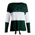 thumbnail image 3 of RKSTN Sweaters for Women Fashion Stripe Leopard Print Comfortable Long Sleeves Sweater Tops Fall Sweaters, 3 of 9