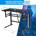 thumbnail image 2 of Gymax Bureau de Jeu Pneumatique à Hauteur Réglable Station de Jeu en Forme de T avec Plateau pour Barre d'Alimentation, 2 of 10