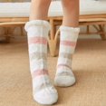 thumbnail image 2 of Womens Winter Stripe Super Soft Warm Cozy Fuzzy Fleece-lined Sock, 2 of 9