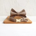 thumbnail image 4 of Velvet Pattern Cat Collar w/ Bowtie - Engrave Your Pet's ID, 4 of 15