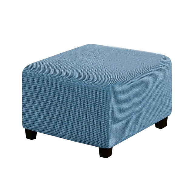 fastboy High Elastic Stretch Ottoman Cover Wear Resistant And Durable Fine Workmanship Skin Friendly dusty blue S