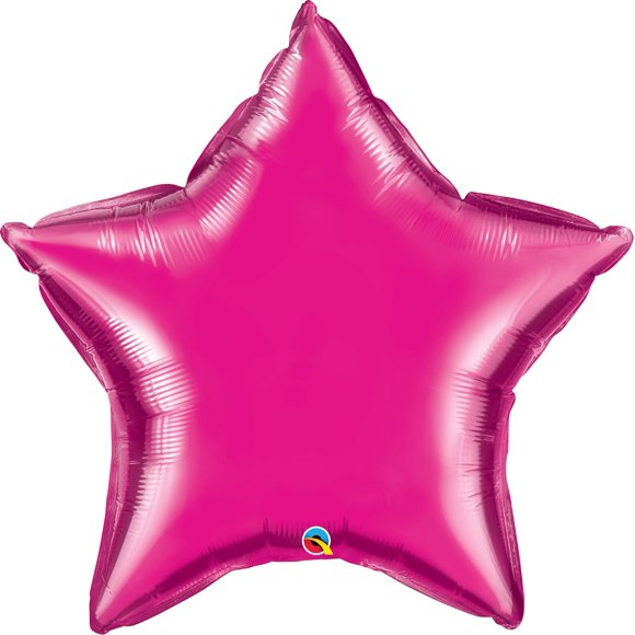 36-Inch Solid Magenta Mylar Foil Balloon - Perfect Decor with Superior Float Time