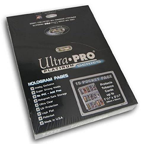 Ultra PRO 15-Pocket Platinum Page pour Tobacco Cards