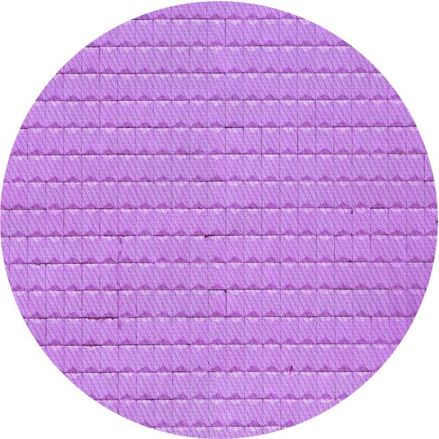 Ahgly Tapis Rond Lavable en Machine Intérieur Transitionnel Violet Violet, 3 Pieds Rond
