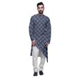 thumbnail image 1 of Atasi Designer Printed Summer Wear Long Kurta With White Pajama Set For Men, 1 of 3