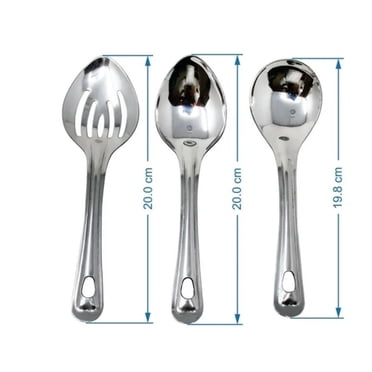 Cuillères de service en acier inoxydable Verka, ensemble de 3 pièces