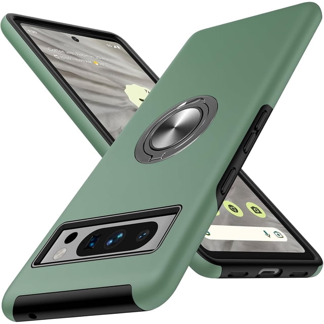 KOMI for Google Pixel 8 Pro Case, Slim Tough Rugged Shockproof Protective Pixel 8 Pro Phone Case with Metal Ring Kickstand for Google 8 Pro Case, Blue