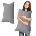 thumbnail image 4 of Birdeem Premium Solid Color Pillowcase, Soft Washed Cotton Material, King Size Cover for Full Bed Coverage, Luxury Design Enhances Bedroom Decor, Easy to Clean for Fresh Comfort, 4 of 9