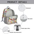 thumbnail image 2 of Geometric Cat Pattern Student Backpack – Minimalist Cat Design With Hand-Drawn Cat Graphic And Boho Cat Aesthetic, 2 of 5