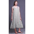 thumbnail image 2 of Bimba White3 Papillon à Pois et Mi-Mollet Vêtement de Nuit Femme Coton Imprimé Sans Manches Robe de Nuit Maxi XXX-Large, 2 of 6