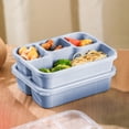 thumbnail image 4 of Birdeem 4 Compartment Lunch Box, Leak Proof Food Storage Container with Secure Lid, 8 Inch Plastic Meal Prep Snack Organizer for Kids Adults, 4 of 9