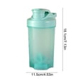 thumbnail image 3 of Uscallm Protein Shaker Bottle 500ml Fitness Blender Cup With Mixing Ball Leak-Proof Gym Sports Water Bottle For Protein Powder Shakes And Pre-Workout, 3 of 6