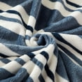 thumbnail image 3 of Mainstays Plush Blanket Blue Stripe DQ, 3 of 5