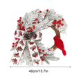 thumbnail image 2 of MesaSe Couronne de Noël Décoration Murale Familiale Intérieure Extérieure Cardinal, 2 of 11