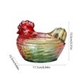 thumbnail image 2 of Glass Candy Jar Red Rooster Shape Large with Airtight Lid for Home, 2 of 7